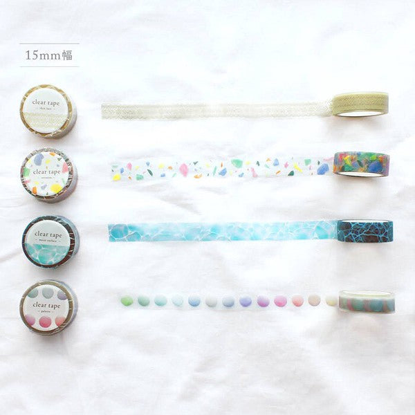 Mind Wave Clear Tape 15mm - Terrazzo - The Journal Shop
