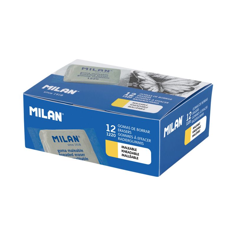 Milan Box 12 kneadable erasers 1220 - The Journal Shop