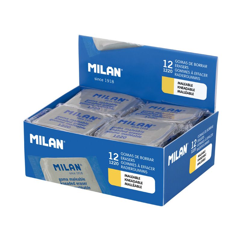 Milan Box 12 kneadable erasers 1220 - The Journal Shop