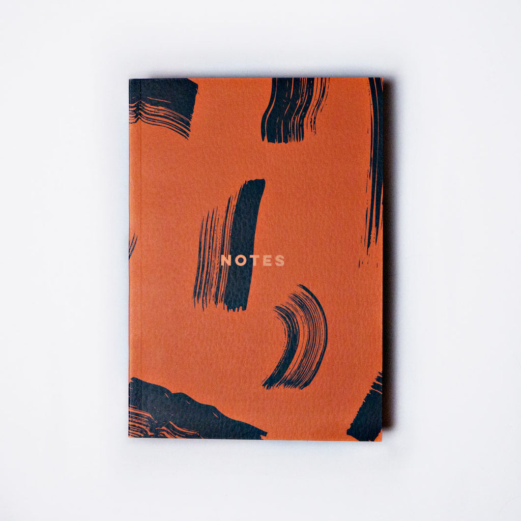 The Completist Burnt Peach Shadow Brush A5 Lay Flat Notebook - The Journal Shop