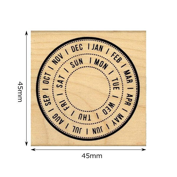 Kodomo No Kao Rubber Stamp - Circular Calendar