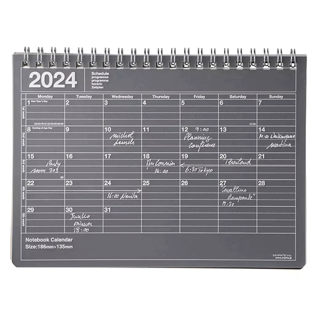 Mark's Tokyo Edge 2024 Notebook Calendar Medium - The Journal Shop