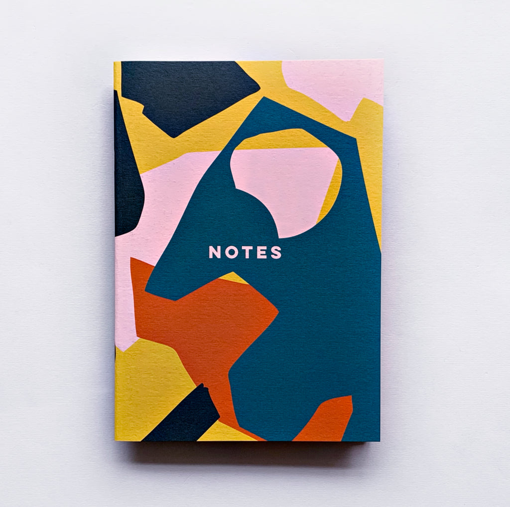 The Completist Pink Cut Out Shapes Slimline Notebook (A5) - The Journal Shop