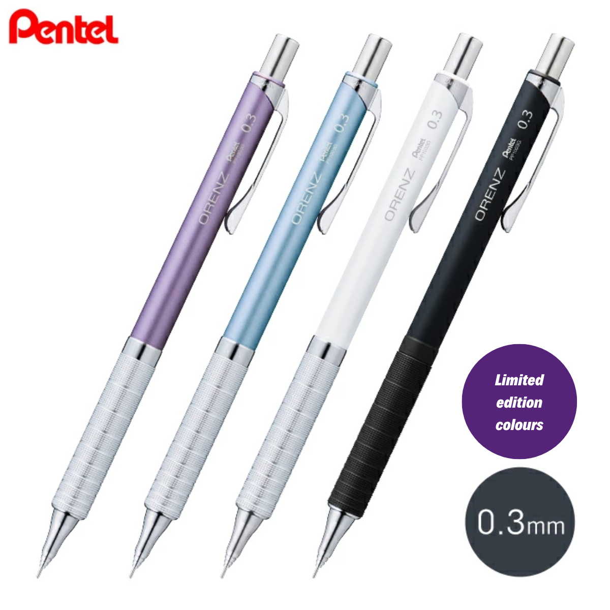 pentel ぺんてる pmg Pentel Orenz Mechanical Pencil Metal Grip Type