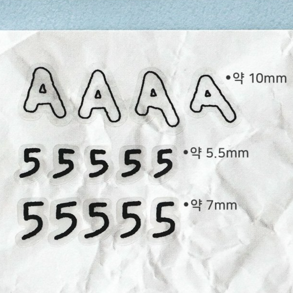 Iconic Fluffy Alphabet & Number Sticker Pack (6 Sheets) - The Journal Shop