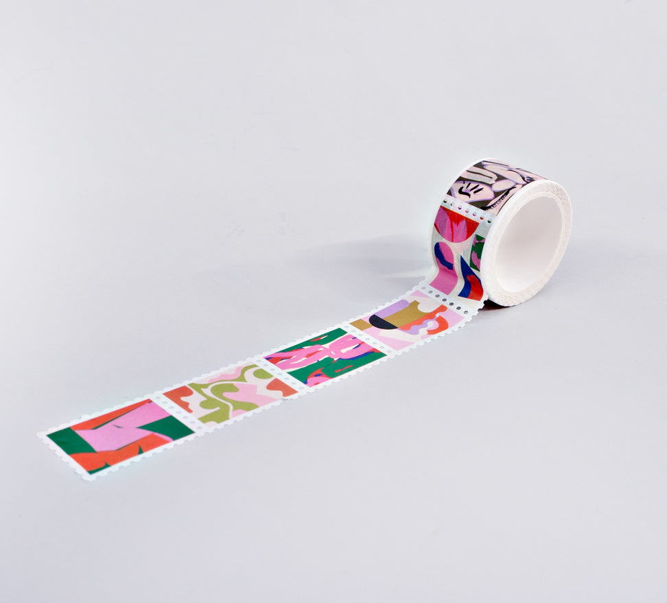 The Completist Capri Mix Stamp Washi Tape - The Journal Shop