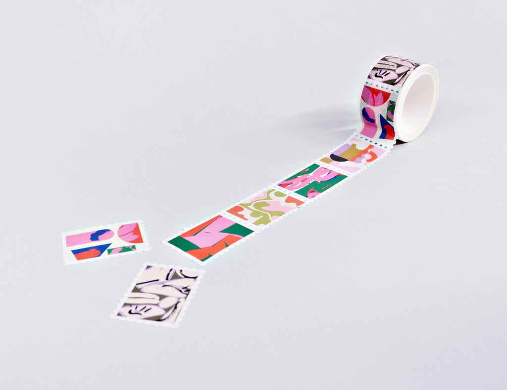 The Completist Capri Mix Stamp Washi Tape - The Journal Shop
