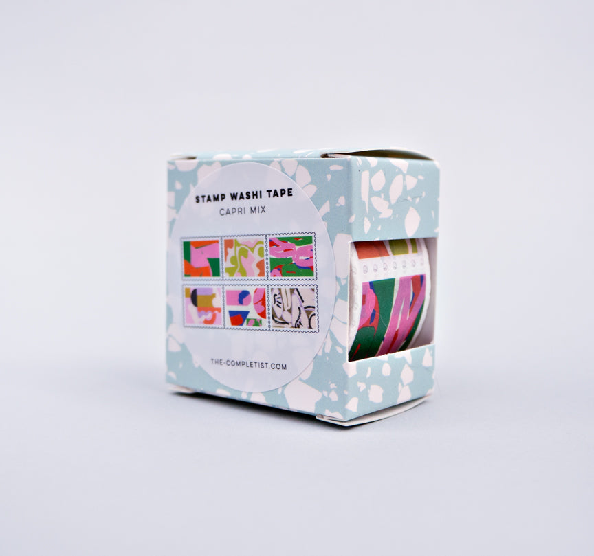 The Completist Capri Mix Stamp Washi Tape - The Journal Shop