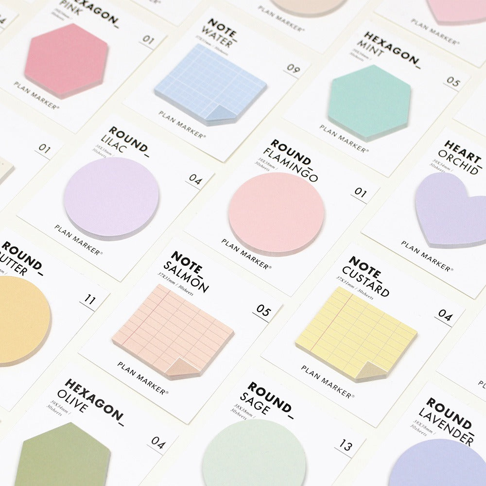 Paperian Plan Marker L Sticky Notes - Available in three shapes and various colours, these sticky notes add a pop of personality to your workspace.
