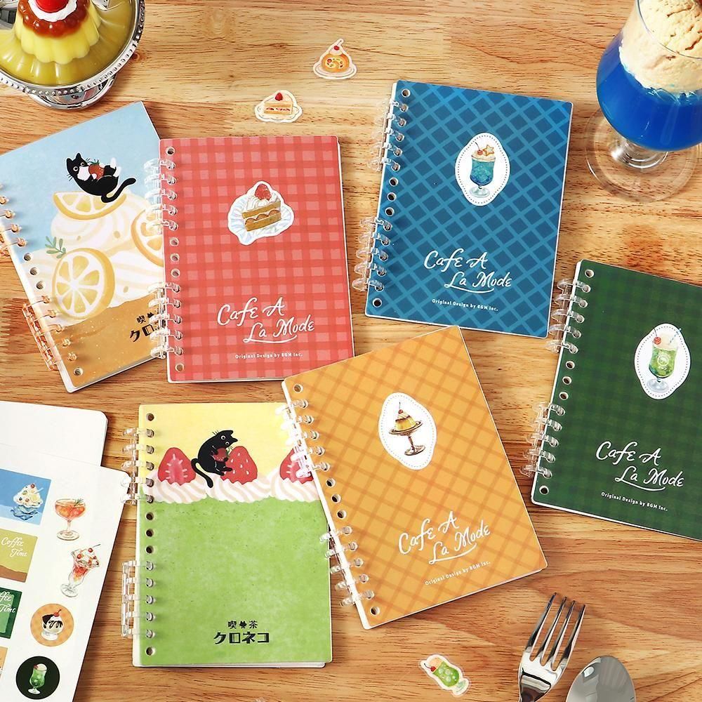 Lemon Sticker Sheets BGM Kissa à la Mode Sticker Book A6 | 48 Release Paper Pages