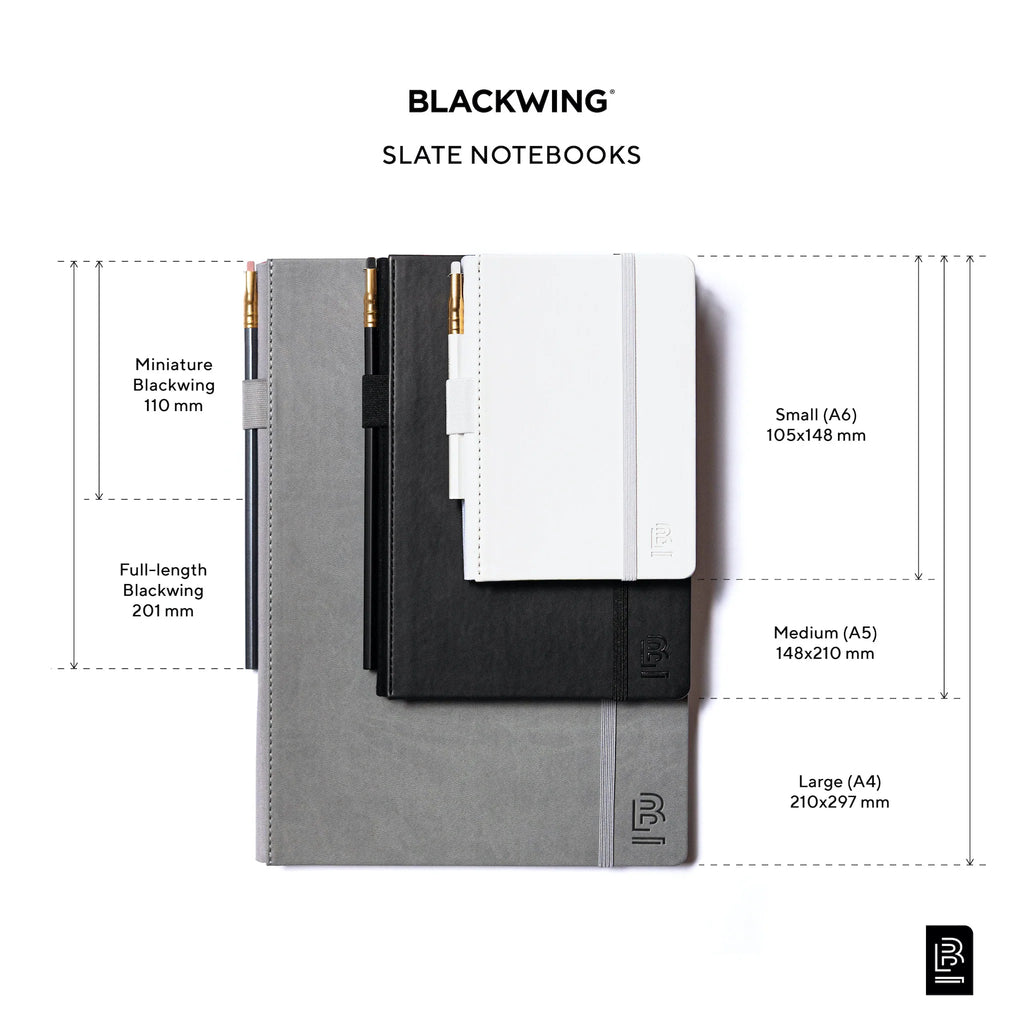 Blackwing Slate A5 Notebook + Pencil - Black - The Journal Shop