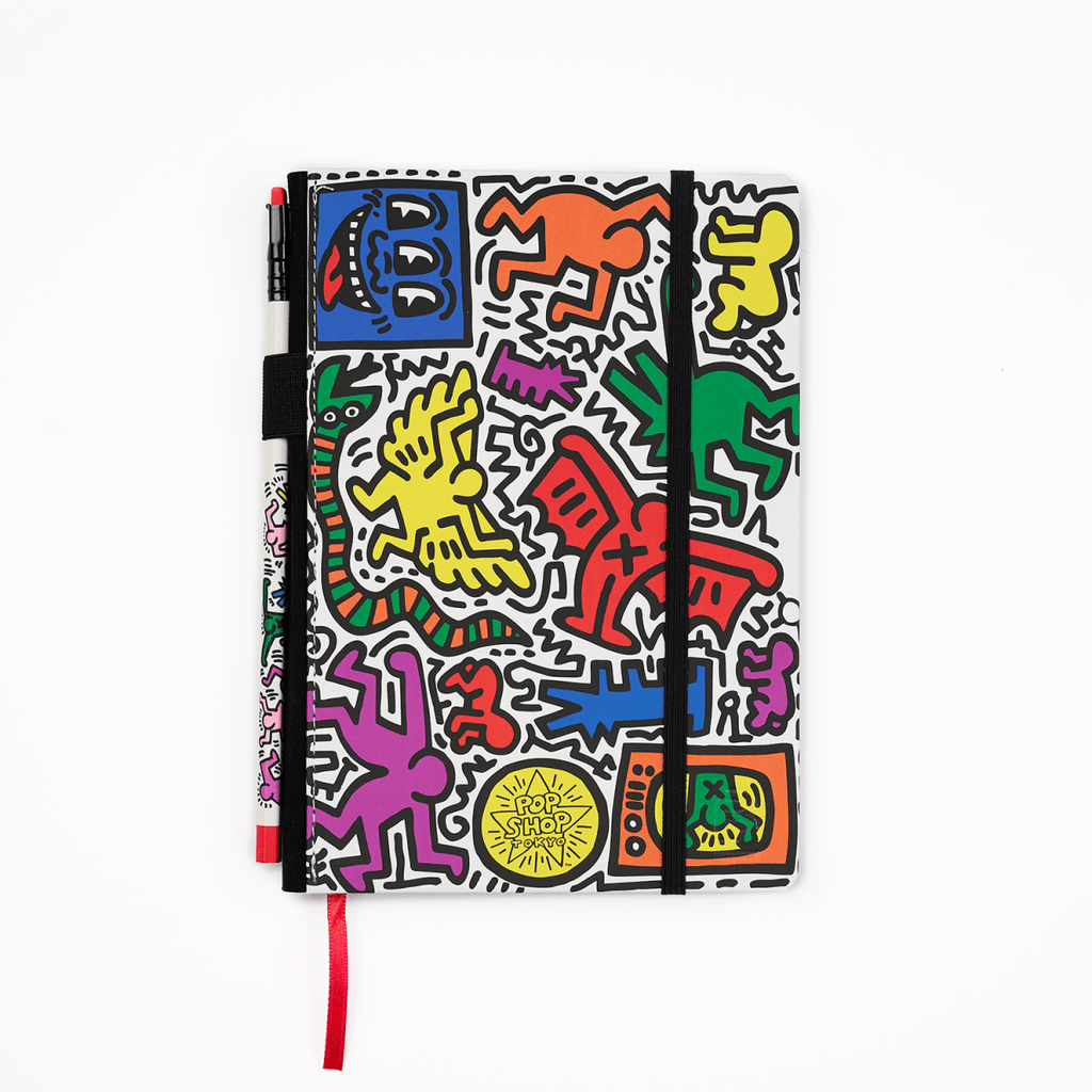 The Journal Shop - Blackwing Volume 292 Notebook Keith Haring Tokyo Pop-Shop edition with colourful cover artwork and red ribbon marker.