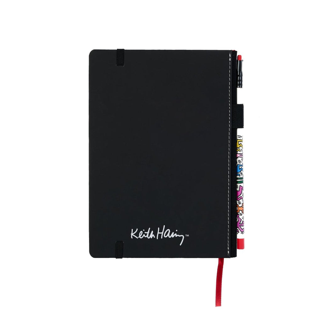 The Journal Shop - Blackwing Volume 292 Notebook Keith Haring Tokyo Pop-Shop edition black back cover with elastic closure.