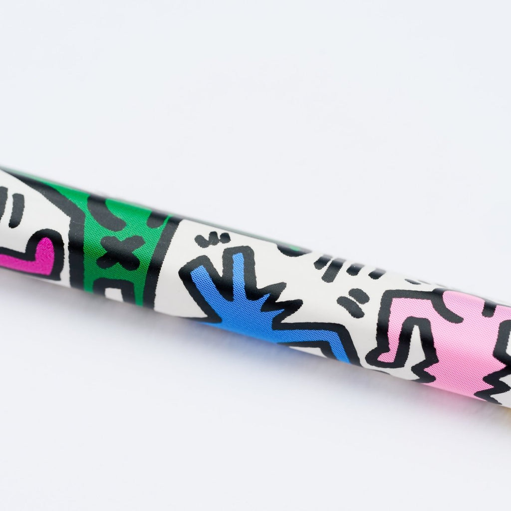 The Journal Shop - Blackwing Volume 292 Keith Haring edition pencil close-up showing pop art line details.