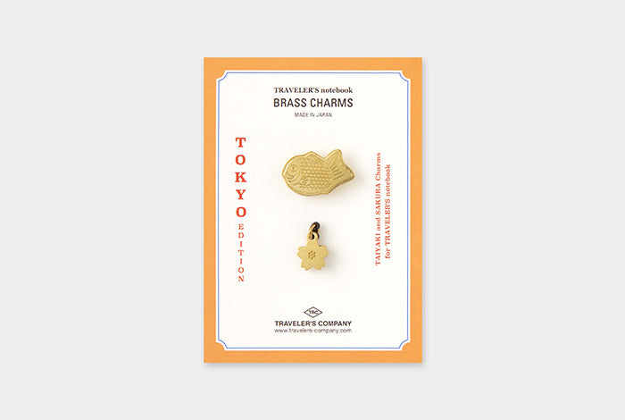 TRAVELER'S Limited Edition Tokyo Notebook Brass Charm - The Journal Shop