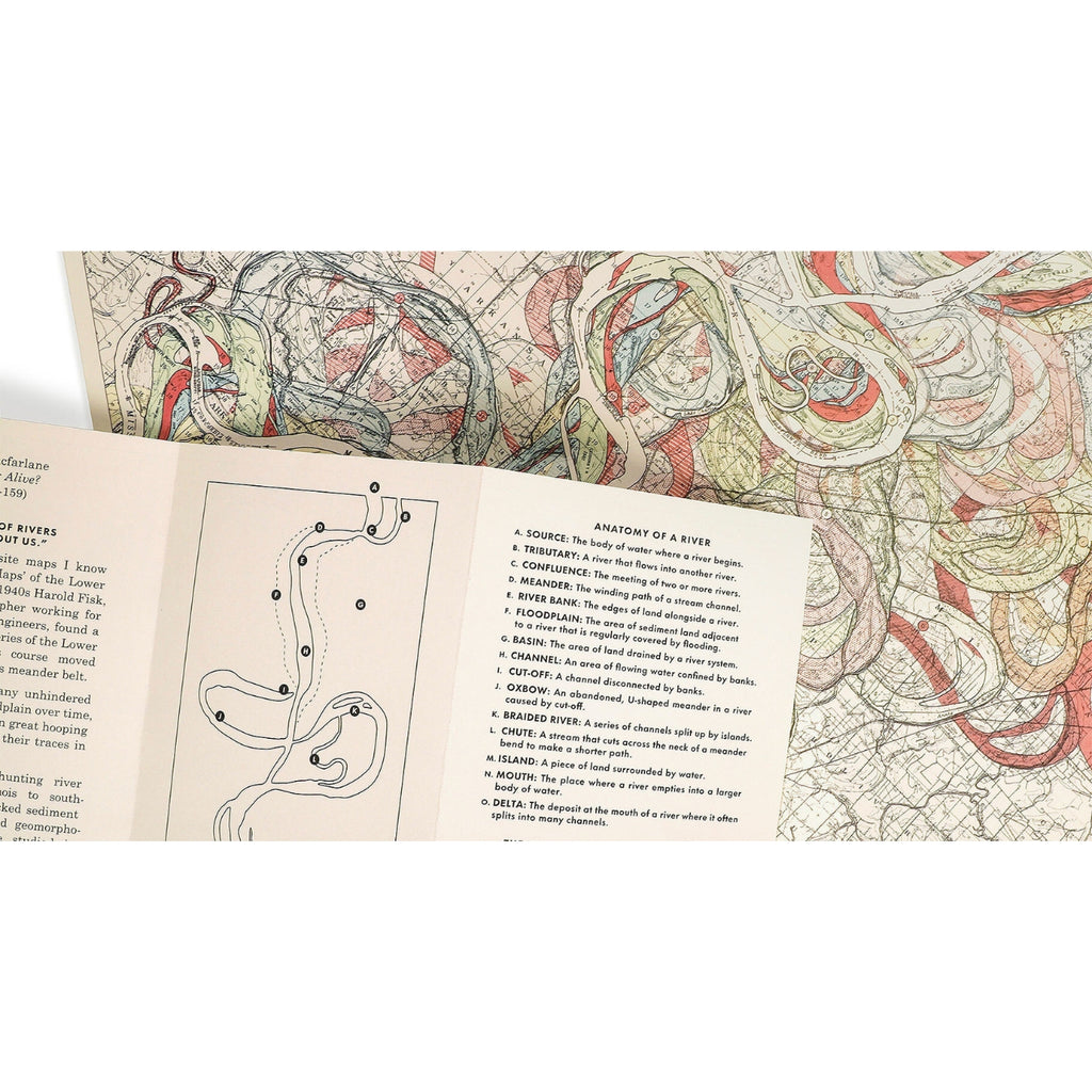 Insert from Field Notes memo book featuring an illustrated river diagram and glossary.