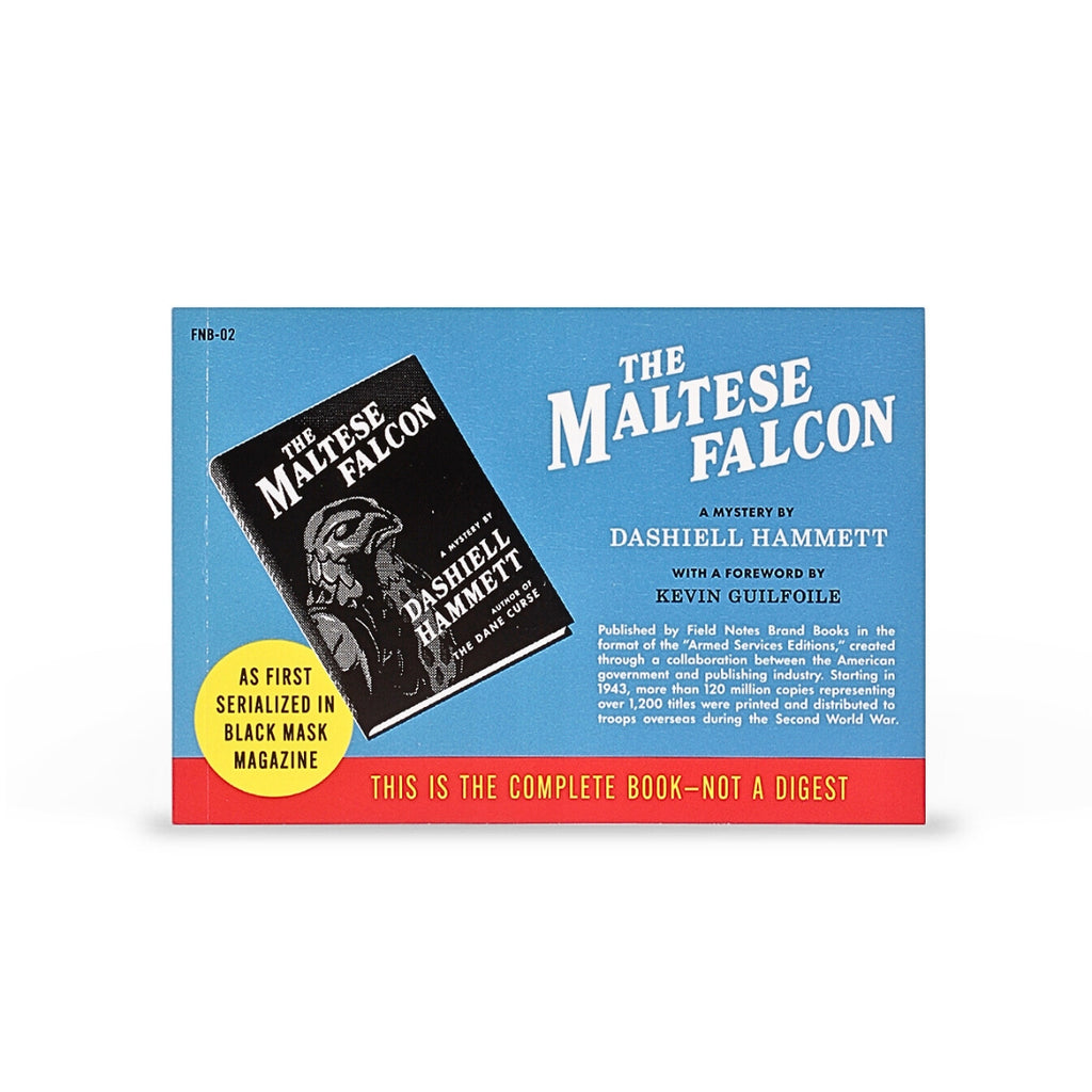 Field Notes Limited Edition “The Maltese Falcon” book displayed with its retro-inspired cover design.