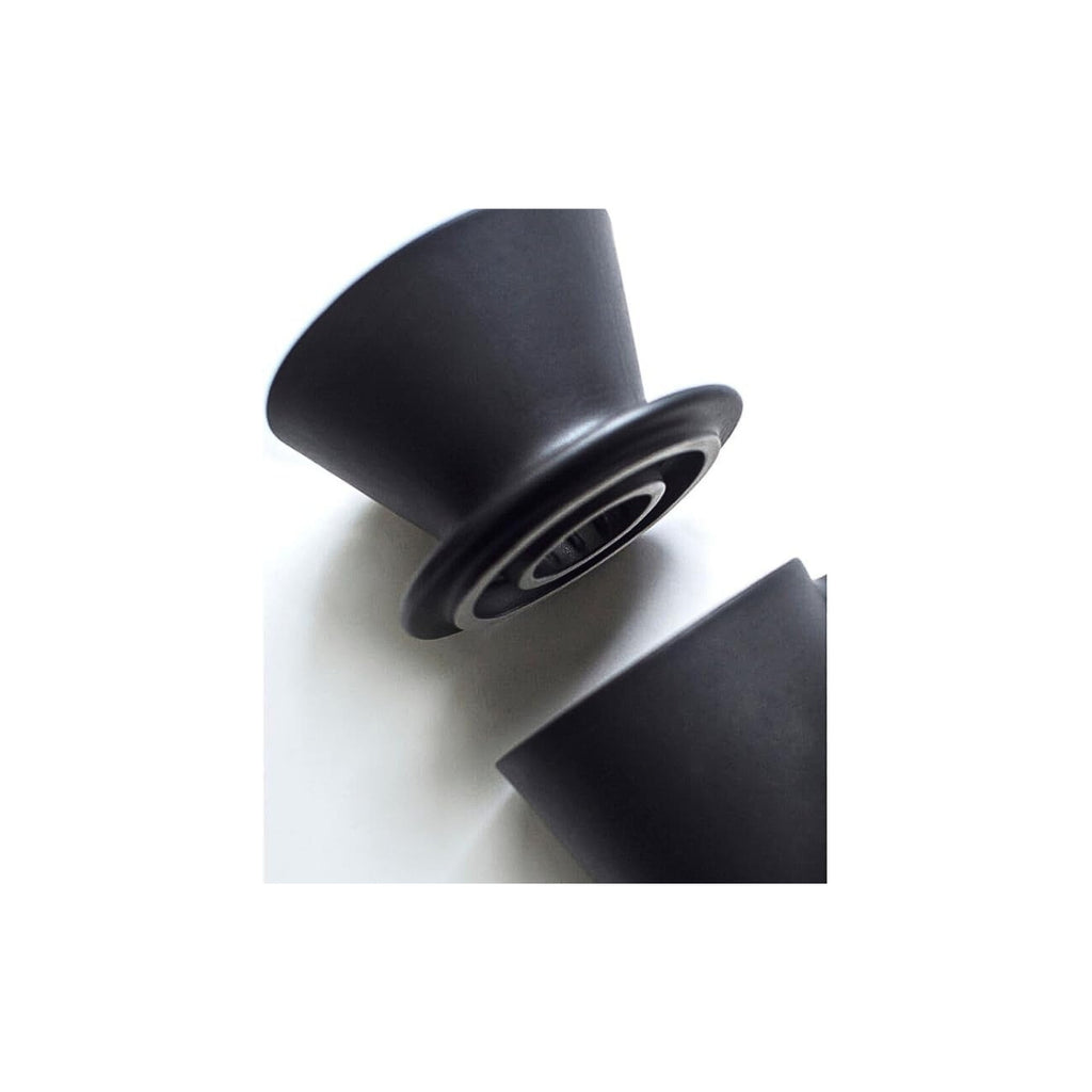 HMM Patio Coffee Dripper in use atop a kettle during a pourover brew.