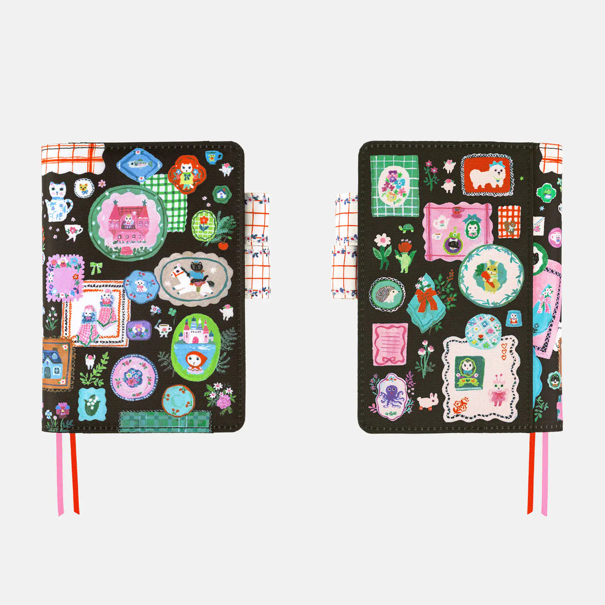 Hobonichi 2026 A6 Cover – Hobonichi Yumi Kitagishi: White Cat's Table Decorations | Techo Cover