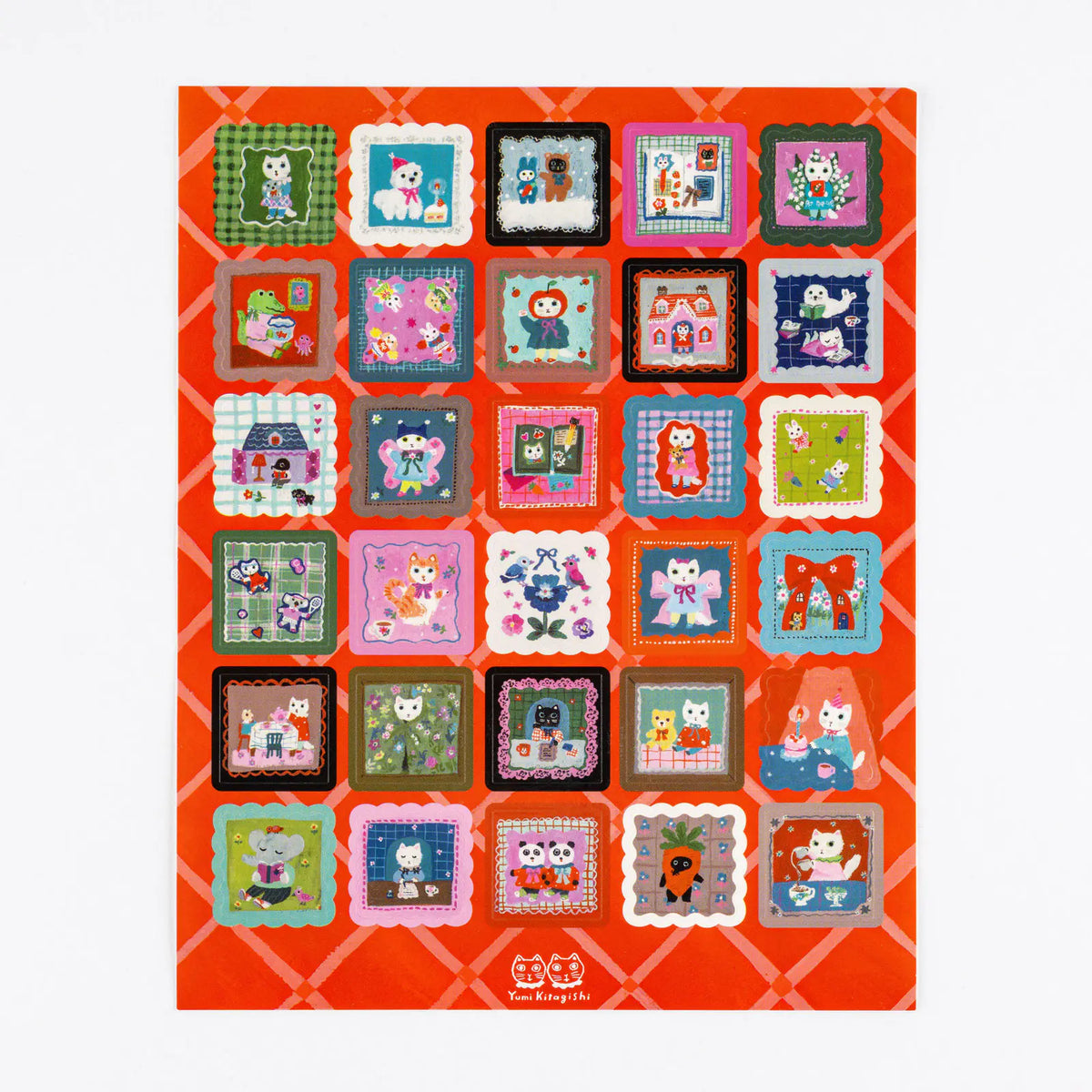 Hobonichi 2026 Accessories – Hobonichi Yumi Kitagishi: Stickers - Daily Life of White Cat | Techo Accessory