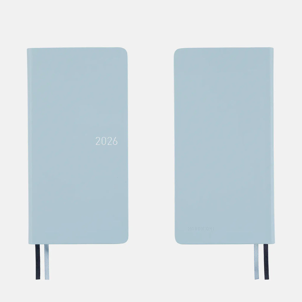 Hobonichi 2026 Weeks ENG – Hobonichi Leather: Snow Blue | Techo Planner