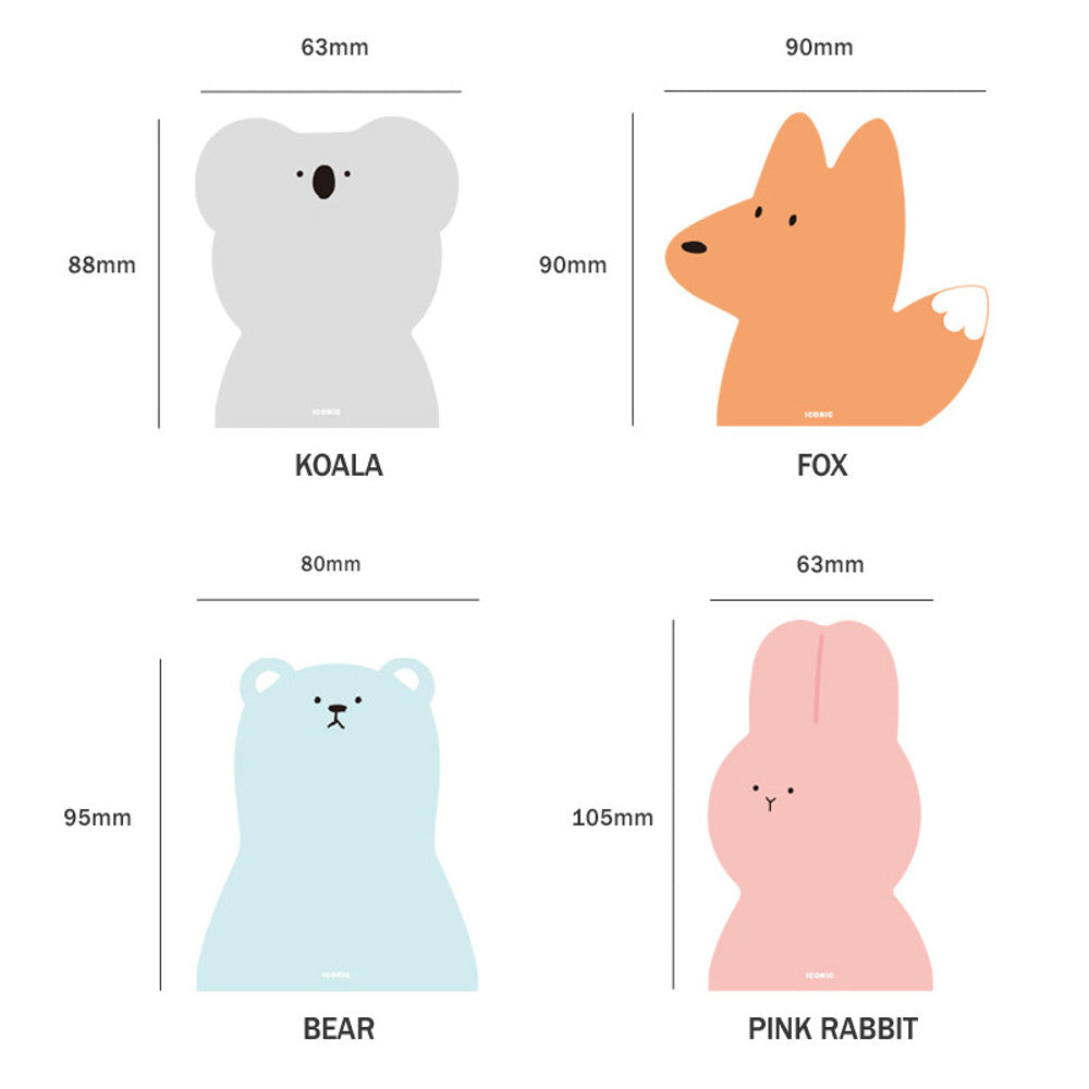 Iconic Animal Shape Memo Pad
