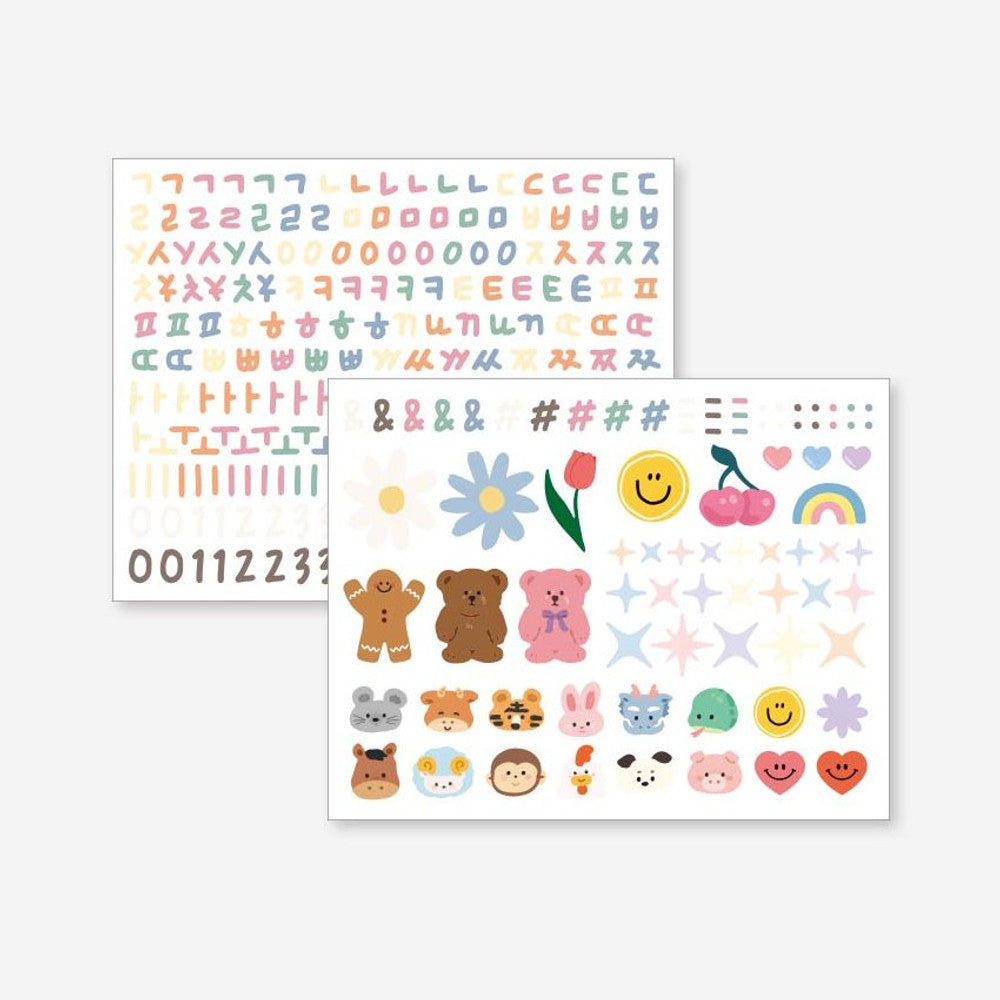 The Journal Shop - Iconic Collect Self-Adhesive Photo Album shown with included sticker sheets for decoration and labelling.