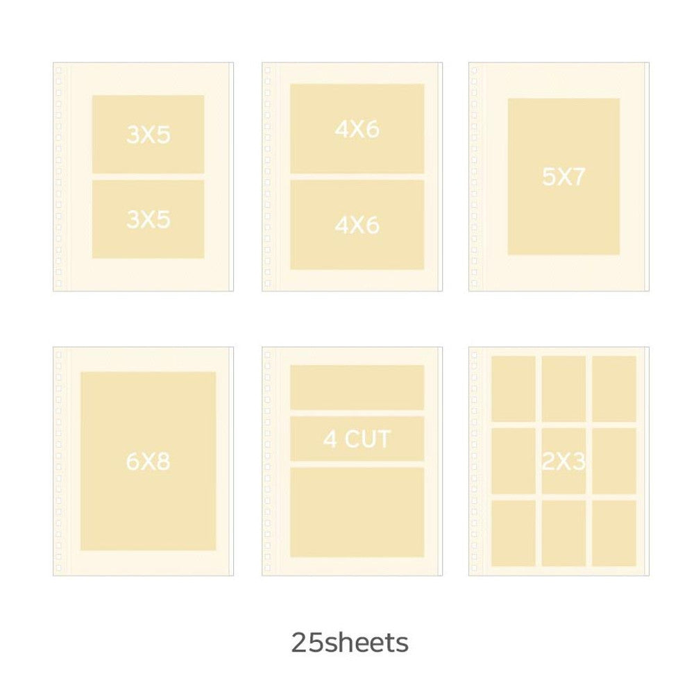 The Journal Shop - Iconic Collect Self-Adhesive Photo Album refill sticker sheets with grid layout for captions and notes.