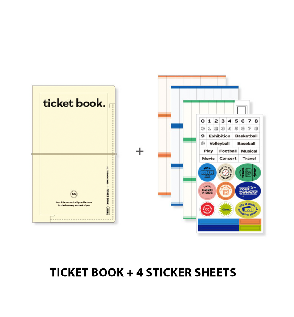 The Journal shop - Iconic Collect Ticket Book 64 pockets with included category and memory sticker sheets.