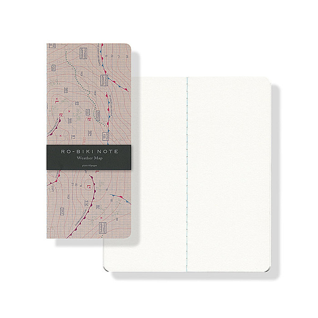 Yamamoto Paper RO-BIKI NOTE Weather Map Plain Notebook - The Journal Shop