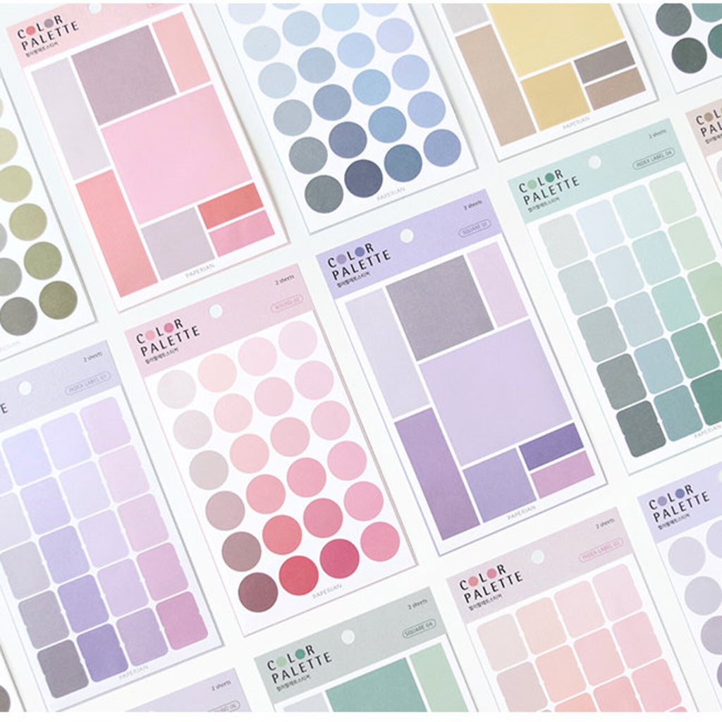 Paperian Colour Palette Stickers [Square] - The Journal Shop