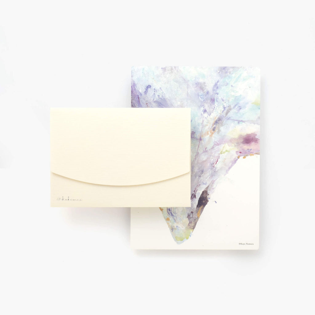 The Journal Shop - Melodious Days Kakimori Letter Card with matching cream envelope displayed on a white background.