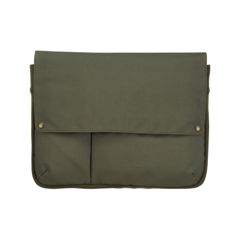 Kokuyo Bizrack Bag-in-Bag in horizontal olive green displayed upright on a white background.