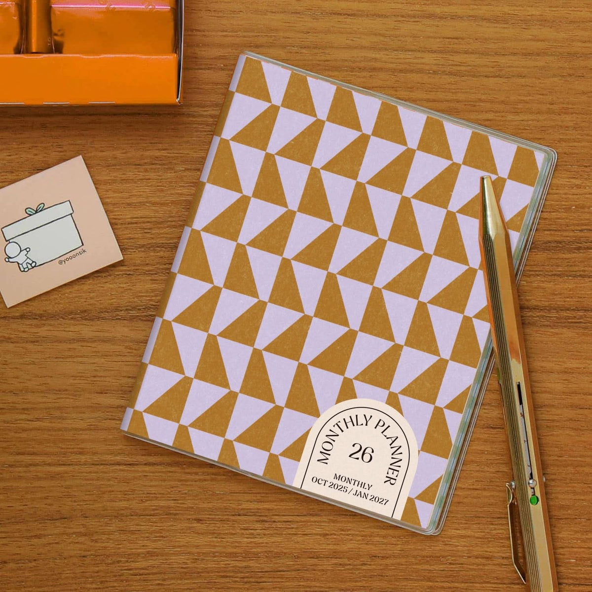 Hightide 2026 Monthly Square Planner – Pastel, Portable Diary