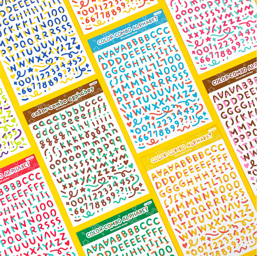 Paperian Colour Combo Alphabets & Numbers Stickers - The Journal Shop