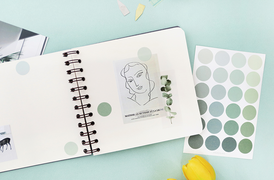 Paperian Colour Palette Stickers - Round - The Journal Shop