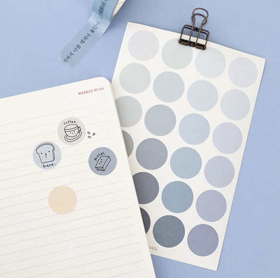 Paperian Colour Palette Stickers - Round - The Journal Shop