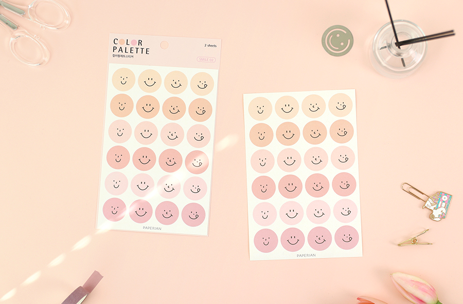 Paperian Colour Palette Stickers - Smile - The Journal Shop