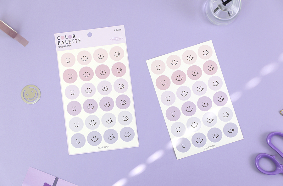 Paperian Colour Palette Stickers - Smile - The Journal Shop