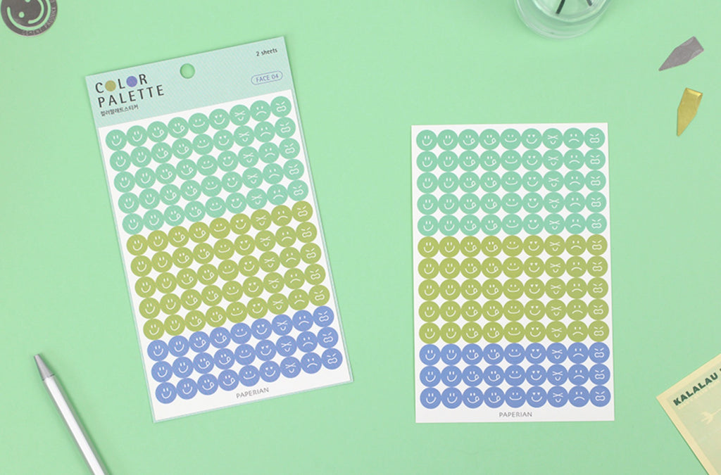 Paperian Colour Palette Stickers - Face - The Journal Shop