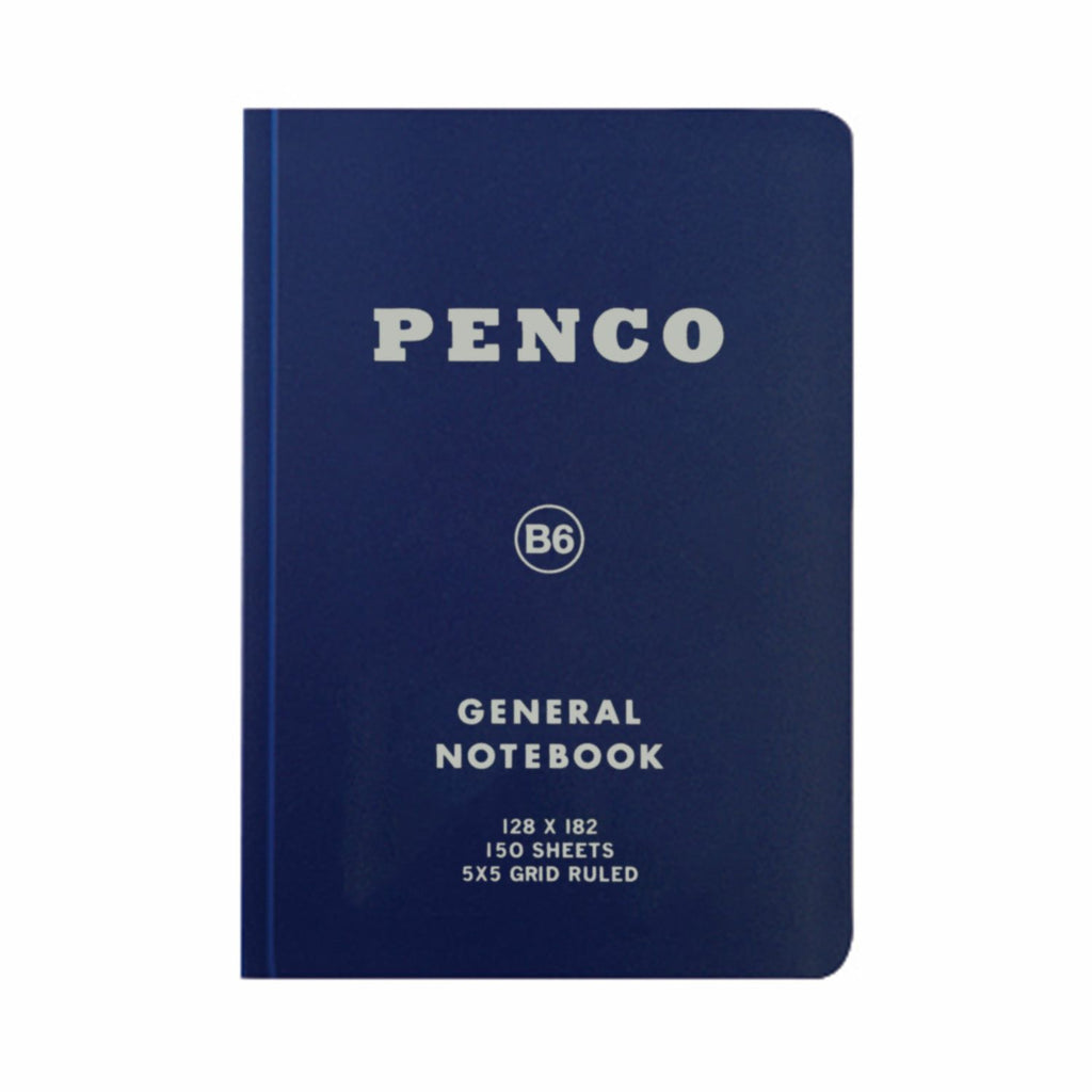 Penco B6 General Notebook in Navy Blue – stylish and practical 5x5 grid notebook