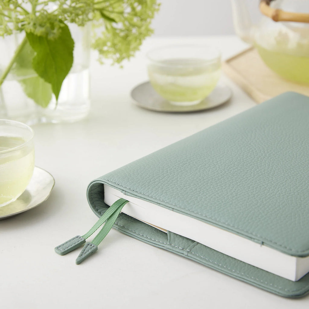 Hobonichi 2024 A5 Planner Cover [Leather: Water Green] - The Journal Shop