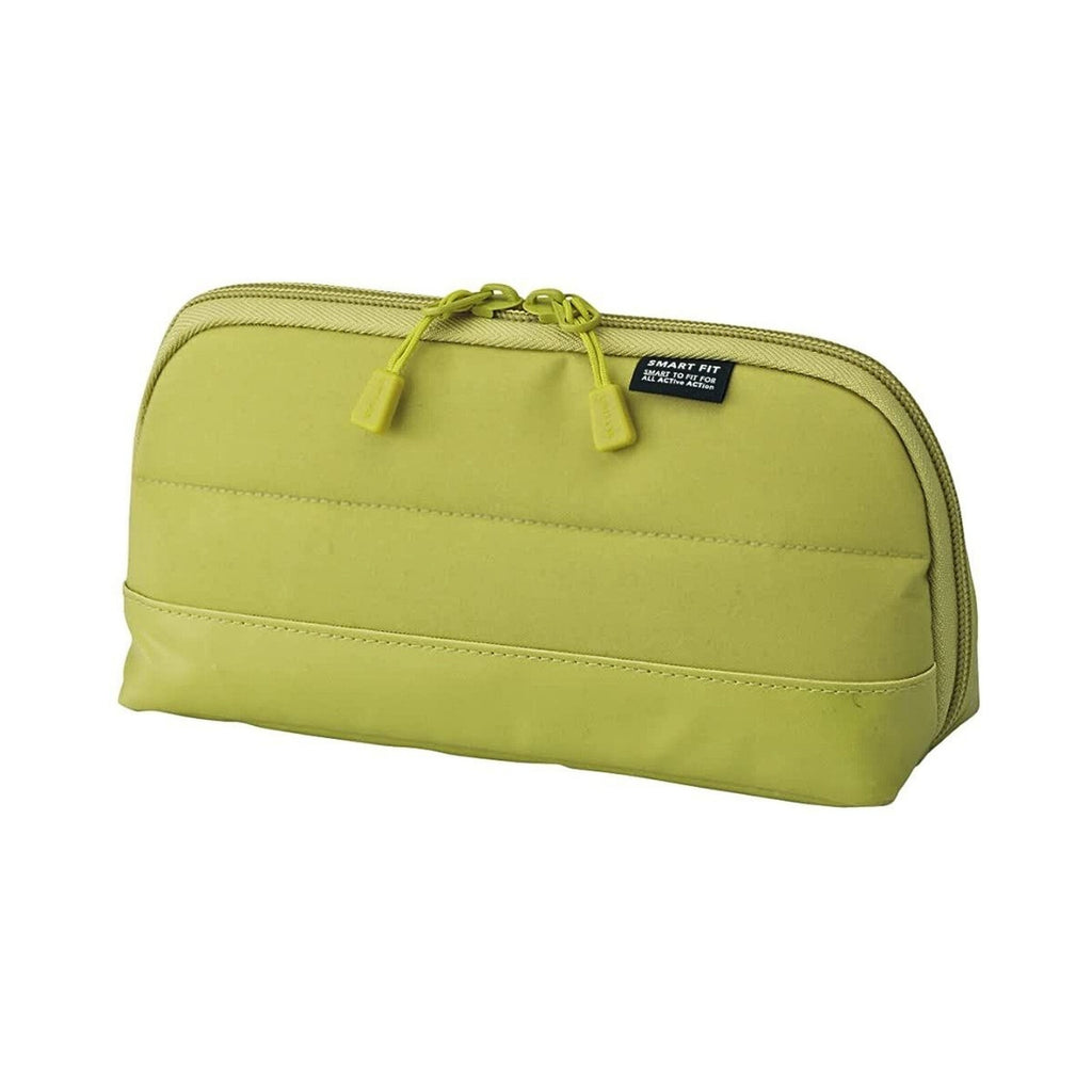 Smart Fit pencil case in light green with co-ordinated zip pulls and durable construction.