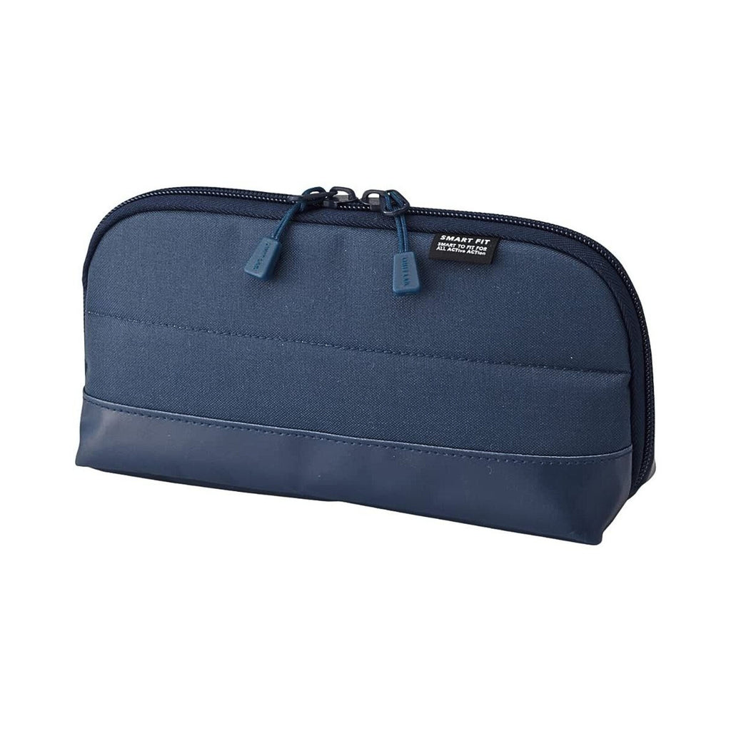 Smart Fit pencil case in navy blue with matching zip and reinforced base.