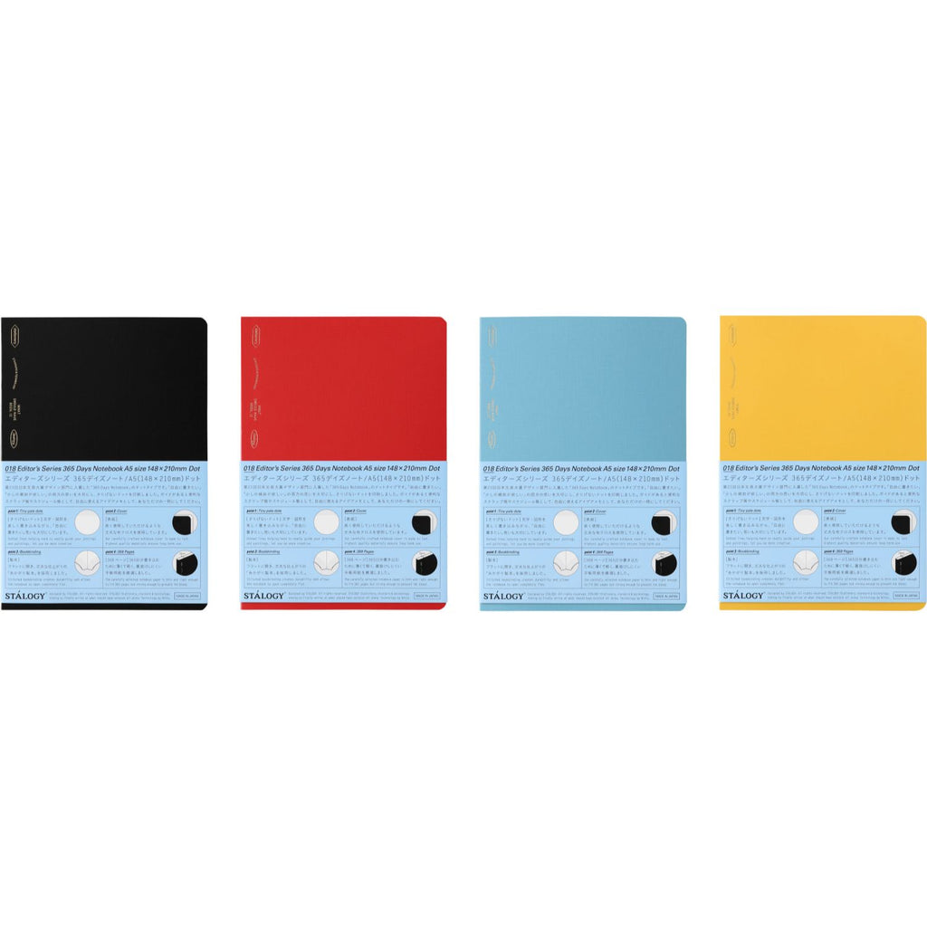 Stalogy 365 Days Notebook A5 - Dot Grid Paper - The Journal Shop