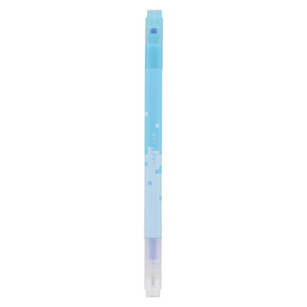 Sun-Star DOT É Pen Square Marker in blue with a slim barrel and dual writing tips.
