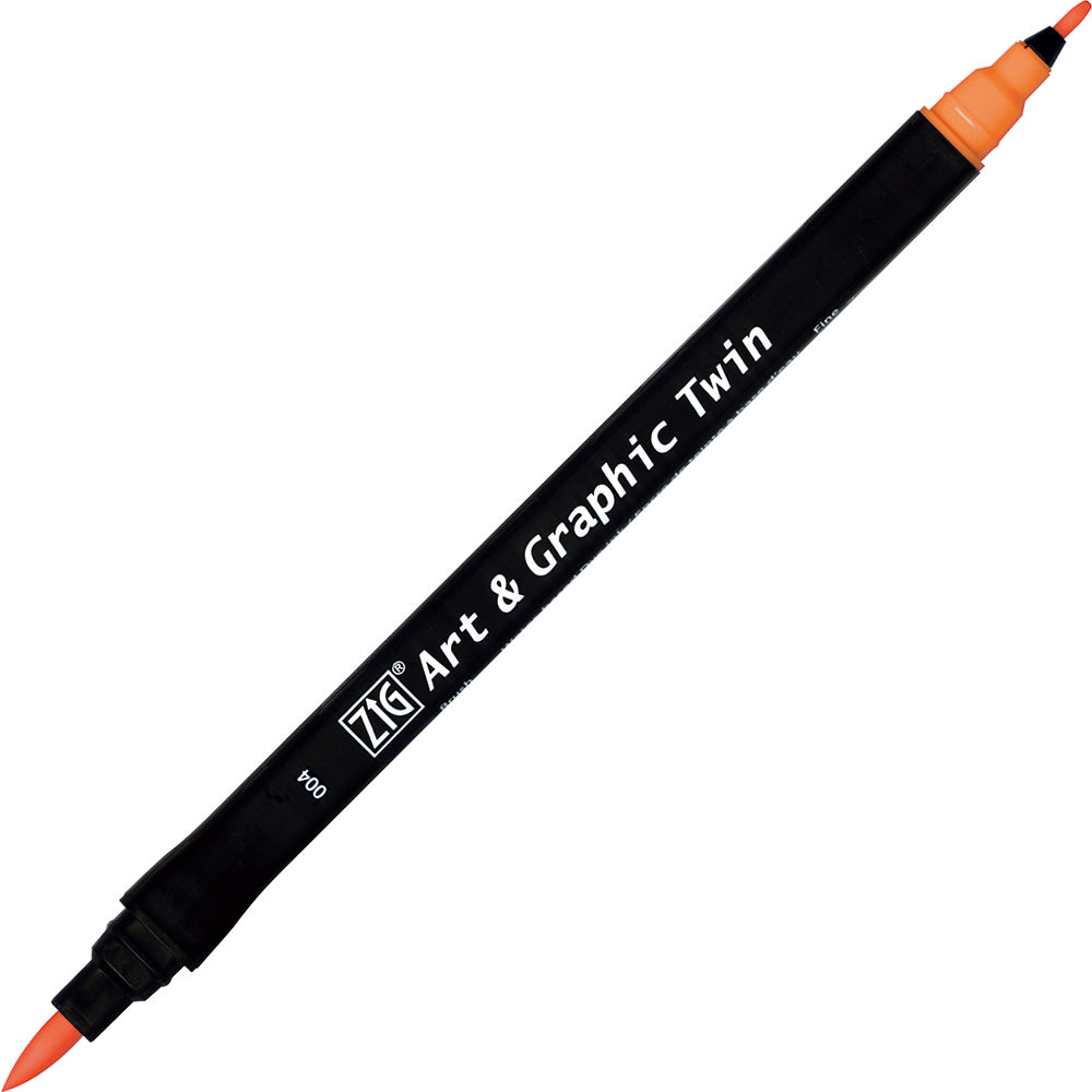 ZIG Kuretake Twin Tip Marker Black Set of 4 | Voor Crea ZIG Kuretake Twin Tip Marker Black Set of 4 | Voor Crea
