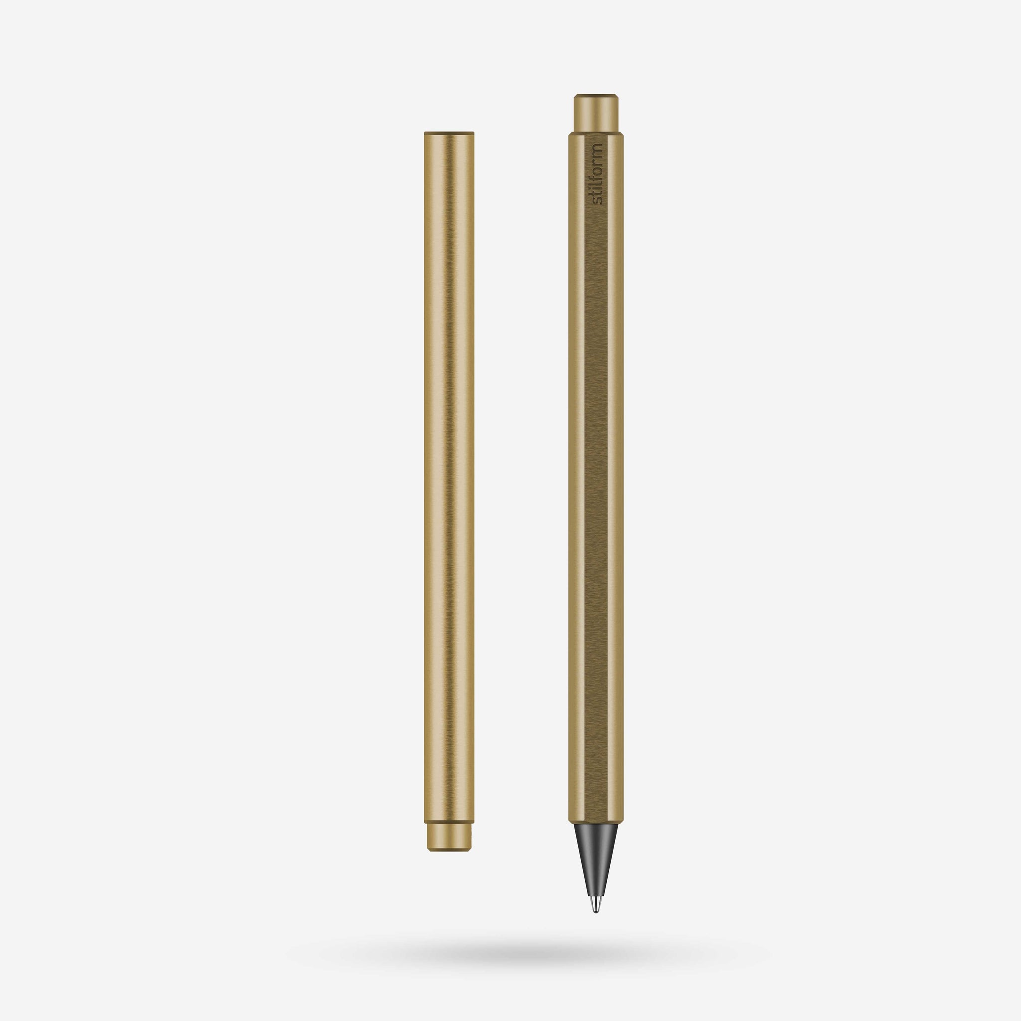 Stilform FLOW Rollerball Pen | Brushed Brass