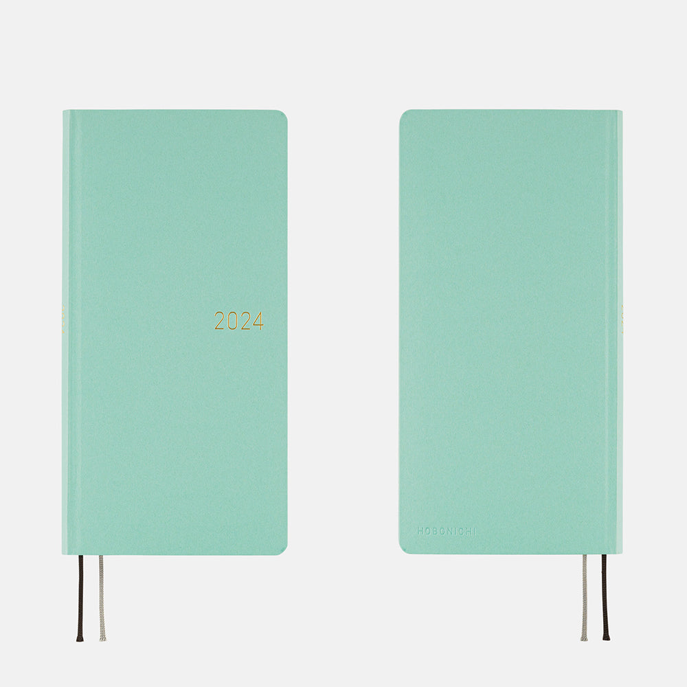 Hobonichi 2024 Weeks English Edition [Paper Series: Pale Blue-Green] - The Journal Shop