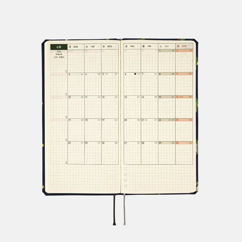 Hobonichi Weeks Japanese Edition April 2024 Start [Bow & Tie: Tiny Dragons] - The Journal Shop